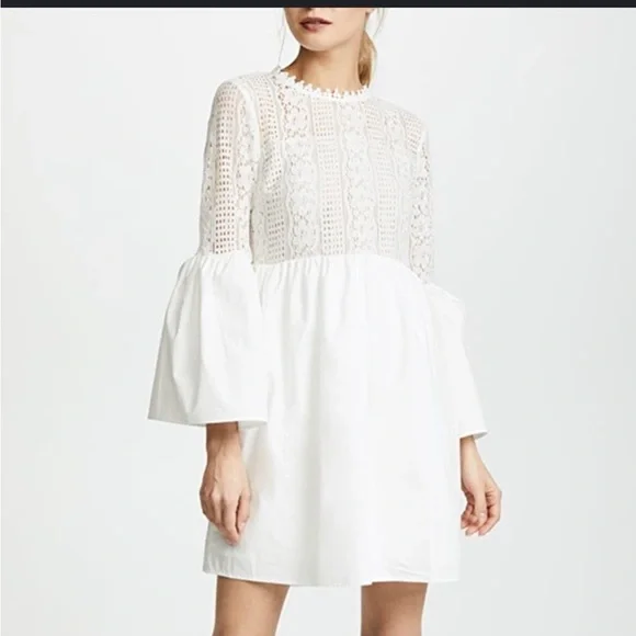 Endless Rose | Dresses | Endless Rose White Lace Poplin Mini Dress |  Poshmark